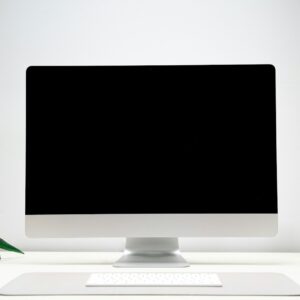 black and white laptop computer